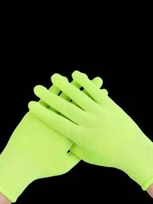 6 件夜光绿色男女通用节日派对服装装饰手套，加厚一次性音乐节夜光男女手套，适用于角色扮演、化妆舞会、酒吧 KTV、周年庆典、单身派对、毕业典礼摄影氛围营造装饰道具小礼物。万圣节 - 彩色 - 查看 13