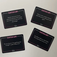 追赶！成人聚会游戏，适合朋友，休闲娱乐策略卡牌游戏，趣味对话，减压聊天游戏卡牌，适合作为送给女朋友的趣味礼物，浪漫有趣的21岁生日礼物，情人节，感恩节，万圣节和圣诞节礼物。 - 黑色 - 查看 5