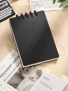 Libreta mini A7 con diseño de alta calidad, páginas desprendibles, plegable 360°, 80 hojas/160 páginas, carcasa de PP mate resistente al agua, adecuada para oficina, escuela, reuniones, contabilidad, DIY, registro de vida, conferencias de estudiantes, reuniones de trabajo, planificación de fitness, vuelta al cole, trabajo, etc.