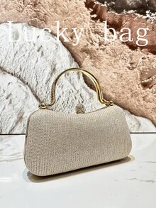 1 件奢华女士婚礼派对金色手提包和钱包女士晚宴斜挎包链条晚宴包手拿包适合女士婚礼，非常适合派对、婚礼、舞会、晚宴/宴会