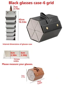 2/3/4/5/6 Slots Travel Glasses Case, Foldable Hanging Glasses Sunglasses Storage Rack Organizer, PU Leather Eyewear Holder Sunglasses Case Sunglasses Holder Sunglasses Organizer Sunglasses Storage Eyeglass Case Protective Case