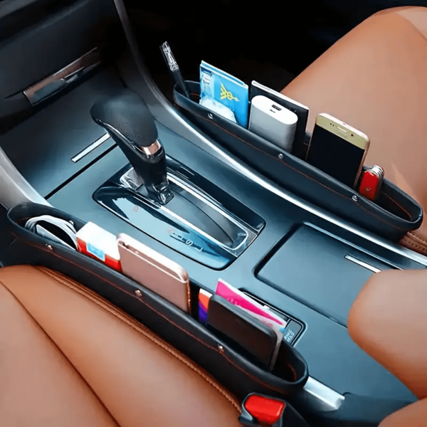 1 Piece Of Car Gap Filler, Artificial Leather Car Seat Organizer, Gap Pocket, Car Seat Storage Box, Used For Storing Mobile Phones, Sunglasses, Keys, Practical Car Accessories Garage Storage And Organization