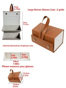 2/3/4/5/6 Slots Travel Glasses Case, Foldable Hanging Glasses Sunglasses Storage Rack Organizer, PU Leather Eyewear Holder Sunglasses Case Sunglasses Holder Sunglasses Organizer Sunglasses Storage Eyeglass Case Protective Case
