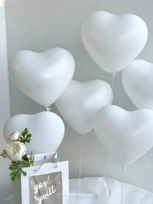 10/20 palloncini bianchi a forma di cuore per San Valentino - decorazioni per feste a tema amore, galleggianti di qualità, decorazioni romantiche per eventi, articoli essenziali per matrimoni e anniversari, facili da gonfiare