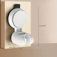 1 Stück Saugnapf universal Plastik Duschkopfhalter, weiß rostfrei, drehbare Basis, verstellbare Duschkopfhalterung um die Ästhetik Ihres Badezimmers zu verbessern Badezimmer Zubehör Badezimmer Organizer Einschulung