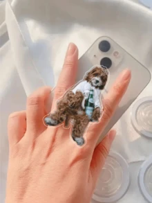 1 Pc Custom Magnetic Phone Grip,Pet Phone Holder,Kid Face Phone Stand,Personalized Pet Phone Grip,Couple Photo Grip,Graphic Print