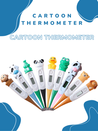 1 Cartoon Thermometer, 10-Second Quick Reading Heating Digital Oral Thermometer, Soft And Comfortable Material, Multiple Styles To Choose From, Convenient To Carry, For Home Use Or Travel Use, Digital Thermometer, Household Thermometer, Heating Thermometer, Armpit Thermometer
