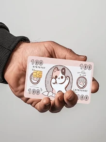 4 pezzi Custodia per carte di credito in PVC con motivo carino a gatto, adatta per carte bancarie, carte di debito, tessere per i trasporti, chiavi della stanza e adesivi per la pelle, forniture scolastiche, per il ritorno a scuola