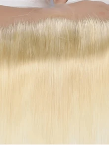 #613 Straight Blonde 13x4 Lace Front Wig, 100% Human Hair, Pre-Plucked Natural Hairline, Transparent Soft Lace, Hand-Tied - 130% Density, 12-20 Inches - S613 - View 5