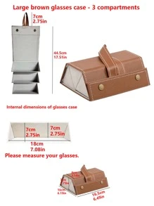 2/3/4/5/6 Slots Travel Glasses Case, Foldable Hanging Glasses Sunglasses Storage Rack Organizer, PU Leather Eyewear Holder Sunglasses Case Sunglasses Holder Sunglasses Organizer Sunglasses Storage Eyeglass Case Protective Case