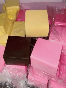 热销超柔软优质减压黄油挤压玩具，慢回弹湿润柔软手感，可爱奶酪挤压减压新奇玩意，减压创意，生日、圣诞节、毕业典礼、返校礼物、派对礼品的桌面装饰 - 彩色 - 查看 10