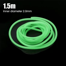 Topline Tackle Manguera de pesca luminosa de silicona de 0,8/1/1,5/2 mm de diámetro, tubo antideslizante para aparejos de pesca de alta mar, señuelos y herramientas de pesca - Verde - Ver 7