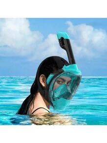 1 Stück Tauchmaske für Erwachsene mit vollem Trockensystem, Silikon-Schnorchelmaske für Deep Diving, Schwimmspiegel mit Bestsellerunterstützung für GoPro Kamera, beschlagfreie Tauchmaske mit Schwimmfähigkeit