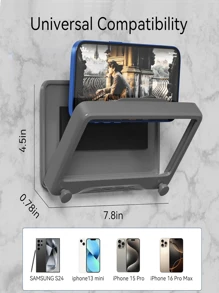 Soporte para teléfono resistente al agua con ventosa giratoria a 360°, sensibilidad táctil y estabilidad mejoradas, perfecto para transmisión en streaming, películas y música. Ideal para usar en el baño y la cocina. Compatible con iPhone y teléfonos Android. Regalo para cumpleaños, familia y amigos. Soporte para teléfono para baño y cocina en verano.