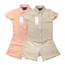 Conjunto niño camisa y short - Rosa coral - Ver 2