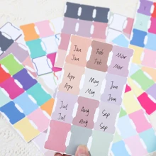 60pcs Sticky Index Tabs, Writable Sticky Notes, Flags Paper Blank Monthly Tabs, Planner Stickers, Double Sided Page Markers Book Tabs Annotation Tabs, For Labelling Classifying Planning, School Supplies,Back To School