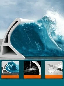 Collapsible Shower Threshold Water Dam Self Adhesive Shower Edge Water Barrier Stopper, Shower Water Blocker Retention System, Dry And Wet Separation For Bathroom Kitchen Countertop Sink Back To School - Multicolor - View 3