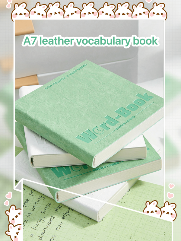1 Pc A7 Leather Vocabulary Book, A Simple And Stylish Mini Memory Book, A Portable Notebook Suitable For Boys, Girls, And Students To Use. , Back To School Gifts
