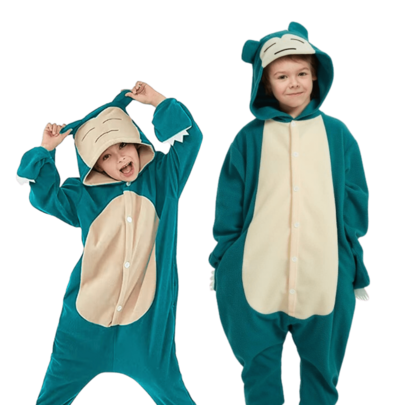 nerd hunters Kigurumi Dziecięce Stworek z Kapturem i Zamkiem Strój dla Chłopca i Dziewczynki, Prezent