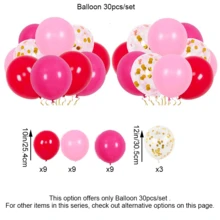 Hot Pink Birthday Decorations, Birthday Decorations For Women With HAPPY BIRTHDAY Banner Rose Red Balloons For 1st 3rd 13th 16th 18th 21st 30th 40th 50th, Valentine's Day Decor For Women,Elmo Birthday Decorations - Pink Party Set - View 4