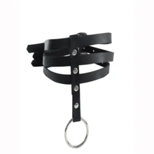 Women's Fashion PU Leather Collar, Gothic Style Neck Choker, Accessory For Costume, Valentine's Day Gift, Couple Dating Accessories - Black - View 4