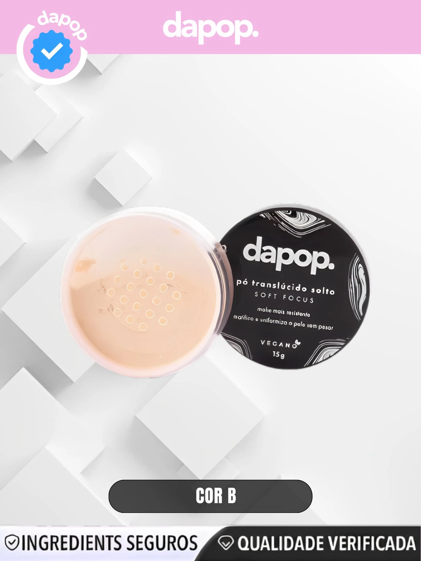 Pó Translúcido solto - Dapoo - Cor B - Visão 1