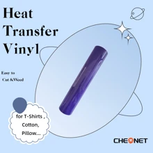 CHEONET - Rollo de vinilo de 12" x 7 pies, vinilo de transferencia térmica para camisetas, tela, almohadas, vinilo para planchar en todas las máquinas cortadoras, vinilo permanente, fácil de cortar y aplicar, parches de bordado y plancha para chaquetas, parches para coser en ropa, mochilas, jeans, camisetas