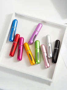 1pc Travel Mini Perfume Refillable Atomizer Container, Portable Perfume Scent Pump Case Fragrance Empty Spray Bottle For Traveling And Outgoing, Gifts For Girls Women Mom Home Bathroom Decor Summer Back To School