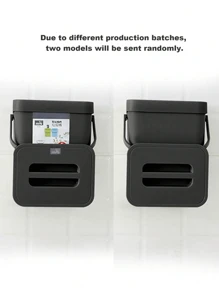 1pc Multi-Functional Trash Can, 3L/0.79 Gallon Hanging Trash Can, Convenient Kitchen Trash Can, 2-In-1 Wall Or Wall Hanging Trash Can, High Quality Compost Bucket, Office Garbage Basket, Household Items, Kitchen Accessories