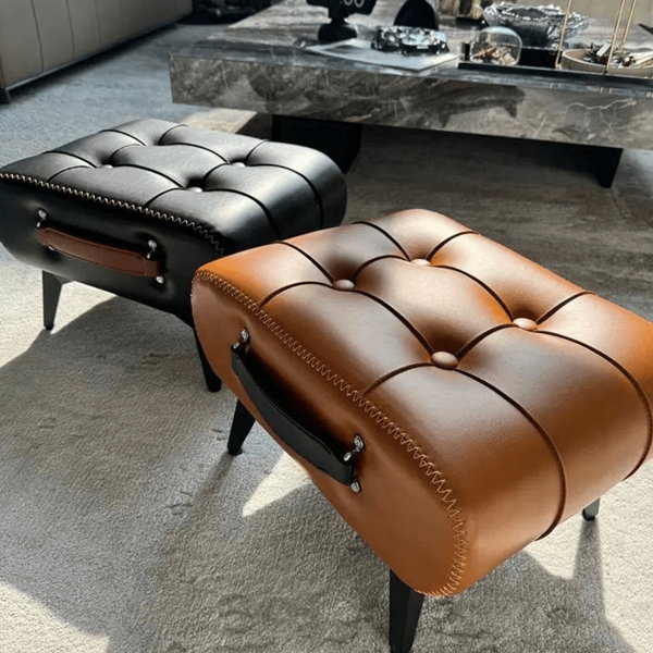 1 Stück Hocker zum Schuhe ausziehen, mit weicher Tasche, Fußstütze, luxuriöser Kaffeetisch Niedrighocker, Sofa, Wohnzimmer, Eingangsbereich, einfacher weicher Sitz