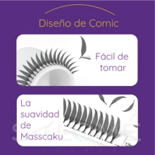 Comic Fox Masscaku Eyelash Extensions – Anime Style Design With Super Soft Long Curls - D - View 5
