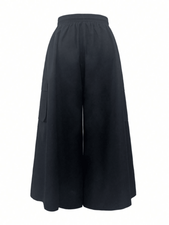 Plus Size Women's Fashionable Loose Cargo Wide Leg Pants
