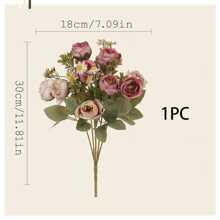 1 pezzo profumo di rose artificiali, composizione di fiori di seta con eucalipto per matrimoni, decorazione per casa, ufficio, il miglior regalo per decorazione di matrimoni, decorazione domestica, decorazione della stanza