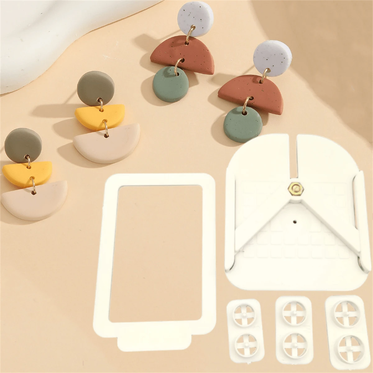 Ferramenta para embutir pinos em brincos de argila de polímero, ferramentas de argila de polímero para joias de argila, ferramenta para embutir pinos de brincos em argila de polímero, ferramenta para embutir pinos de argila de polímero, ferramentas para brincos de argila de polímero