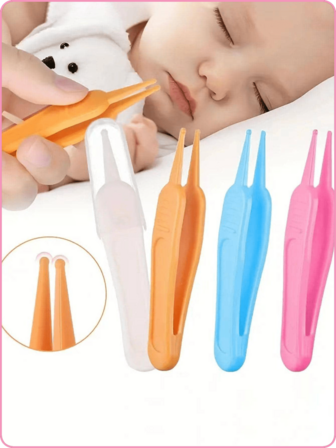 4pcs/1set Baby Daily Care Cleaning Tweezers Round Head Clamps, Newborn Care Set, Infant Nail Clipper 4-Piece Material, Children's Trimming Care Tools, Newborn Gift Set, Newborn Care Tools, Newborn Care Gift