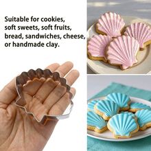 3pcs Stainless Steel Cartoon Food Molds, DIY Cookie Biscuit Seashell Tropical Fish Starfish Ocean Shaped Cutters - Silver - View 3