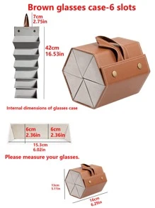 2/3/4/5/6 Slots Travel Glasses Case, Foldable Hanging Glasses Sunglasses Storage Rack Organizer, PU Leather Eyewear Holder Sunglasses Case Sunglasses Holder Sunglasses Organizer Sunglasses Storage Eyeglass Case Protective Case