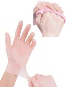 1Pair Moisturizing Hand Gloves, For Dry Cracked Skin Softening Exfoliating Feet Hand Care Tools, Soft Silicone Gel, Skin Repairing, Reusable, Suitable For Hand Care, Beige/Pink,Hand Care,Gift,Care Tools, Soft Silicone Gloves, Gel Spa Moisturizing Gloves, Aloe Vera Lotion Gloves For Repairing Dry, One Size Fits All, Ideal For Home Hydration, Moisturizing Hand Gloves,Gift For My Mother,Mother's Day,Travel Accessories