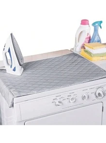 Magnetic Ironing Mat Blanket,Iron Board Alternative Cover,Quilted Washer Dryer Heat Resistant Pad,Portable Cover,Mat Grey 33"X 18"