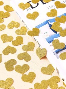 100pcs Gold Heart Paper Confetti For Wedding Party