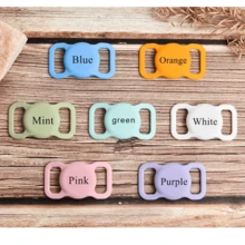 硅胶静音 AirTag 保护套、狗狗 AirTag 项圈支架、滑动式狗狗姓名标签、定制 AirTag 猫项圈、宠物项圈雕刻 AirTag 保护套 - 彩色 - 查看 6