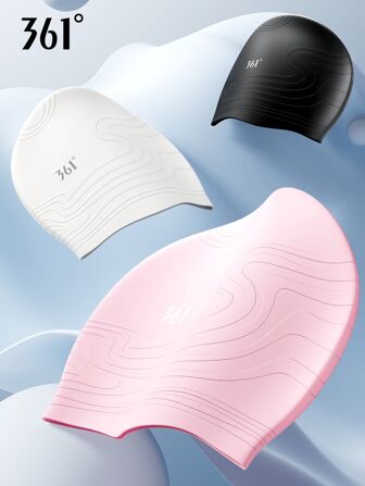 361degree 361° Swimming Cap, Lightweight And Comfortable Fit, No Pressure On Head, Anti-Slip Inner Particles For Secure Wear, Made Of Soft Silicone Material, Water-Resistant, Textured Design, Elegant & Sophisticated, Beach Essentials, Beach Accessories, Pool Float