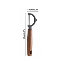 1/2 piezas Pelador de verduras para la cocina, pelador giratorio de acero inoxidable premium con removedor de imperfecciones para cocineros y chefs (Opcional pelador en Y/Pelador en P) - Marrón - Ver 9