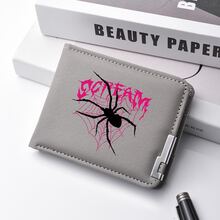 1 件男士黑色蜘蛛印花钱包蜘蛛印花设计 - 时尚简约风格 - 多个卡槽和硬币袋适合日常使用和节日礼物女士钱包迷你钱包钱包小钱包可爱钱包 - 彩色 - 查看 4