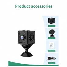 1pc 1080P Mini Wireless Camera, Portable HD Nanny Camera-Supports WIFI, Night Vision, Motion Detection, USB Charging, Remote Mobile Phone Viewing, Simple Installation, Suitable For Home And Office Security Monitoring. - Black - View 5