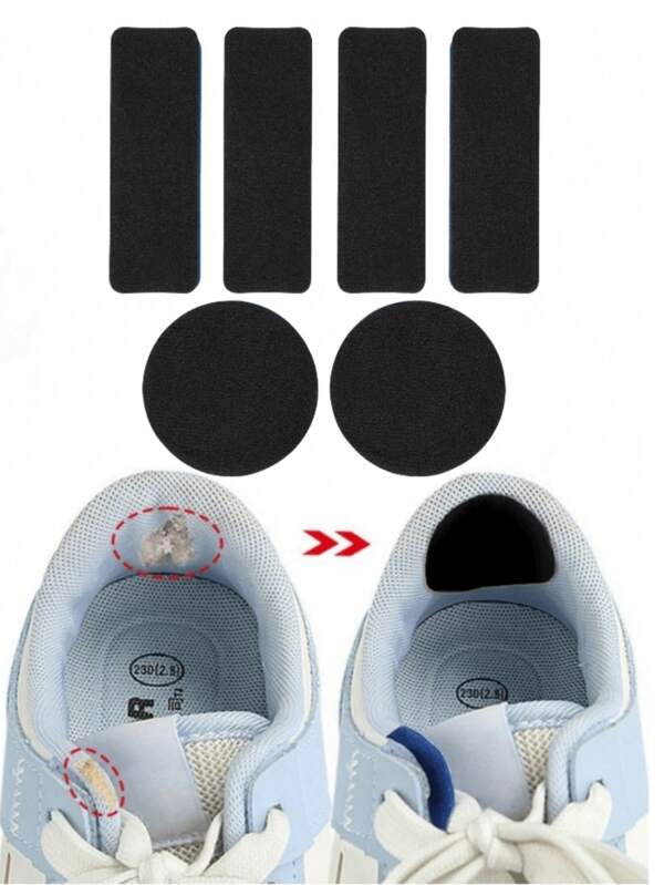 6 Stücke Sportschuh Patches, atmungsaktive Schuhpads, Patch Sneaker Fersenschutz, selbstklebender Reparaturpatch für Schuhe, Fußpflege Produkte