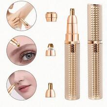 3-In-1 Women's Eyebrow Trimmer And Painless Hair Remover, Rechargeable With LED Light, For Face, Peach Fuzz, Eyebrows, Lips, Body, Chin, Arms - Multicolor - View 13