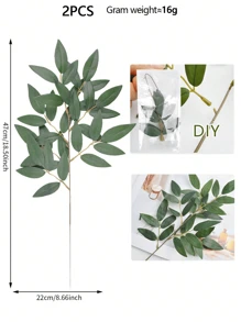 2PCS/4PCS/8PCS Green Leaf Artificial Silk Green Bamboo Leaf DIY Wedding Arched Bouquet Filling Table Center Decoration Home Interior Decoration