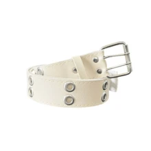 Women's Unisex Punk Rock Double Pin Belt - Wendy - 米色 - 查看 2
