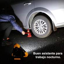 Triángulo de Emergencia Automotriz Multifuncional con Luz LED Recargable por Solar o USB Power Bank Integrado y Modos de Iluminación para Reparaciones, Camping y Seguridad Vial - Negro - Ver 2